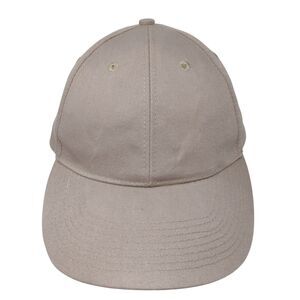 Big Custom Strapback Hat Tan One Size Adjustable Vented Holes 6 Panel Blank